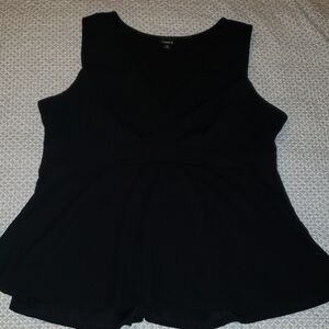 Torrid Black Fitted Peplum Tank Top
